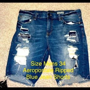 Aeropostale rip blue jeans
